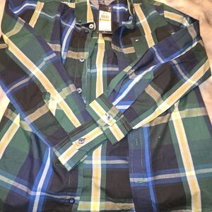 🎁NWT BOYS PLAID TOMMY HILFIGER LONGSLEEVE SHIRT